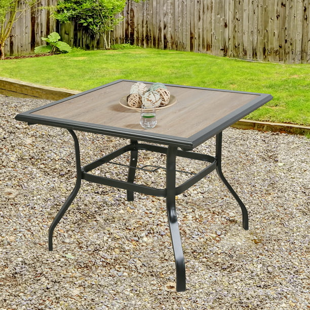 Ulax Furniture Outdoor Patio Bar Table Counter Height Table 